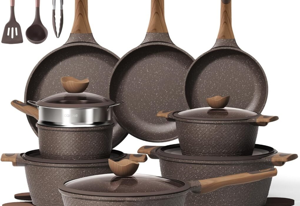CAROTE 26-piece nonstick pots and pans cookware set
