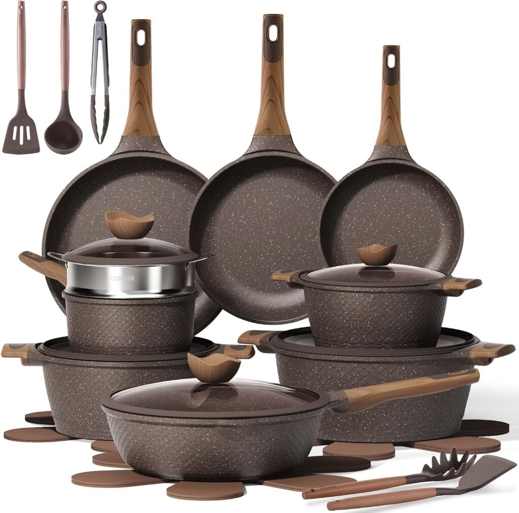 CAROTE 26-piece nonstick pots and pans cookware set
